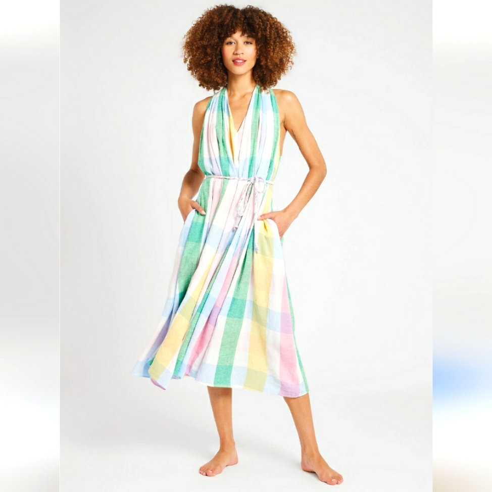 Nwt Mille Marylin Pastel Plaid Dress Size Medium